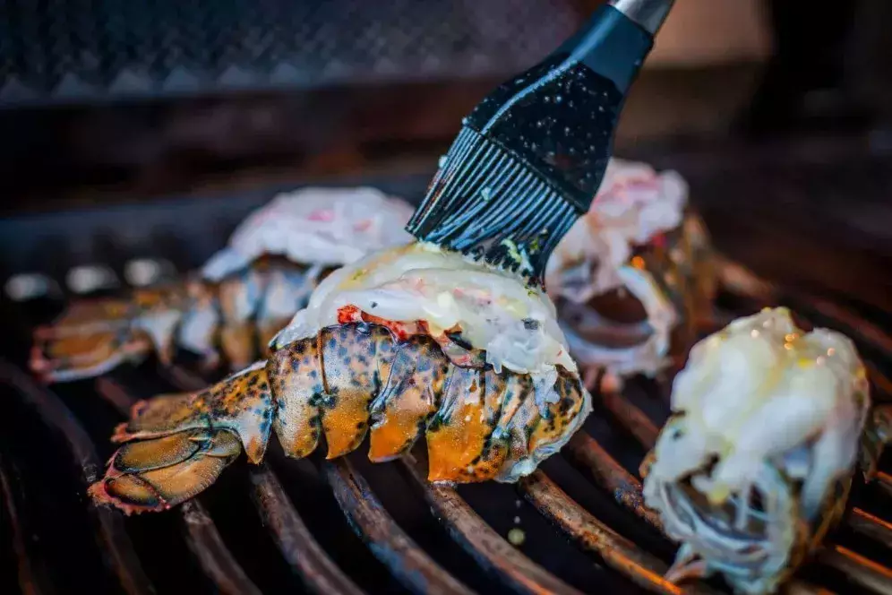 Escova de cozinha Napoleon PRO em silicone e aço inoxidável para alinhavar