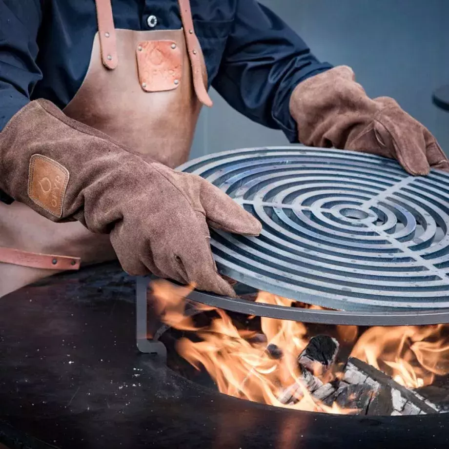 OFYR Luvas de Cozedura para Barbecue Resistentes ao Calor Castanho