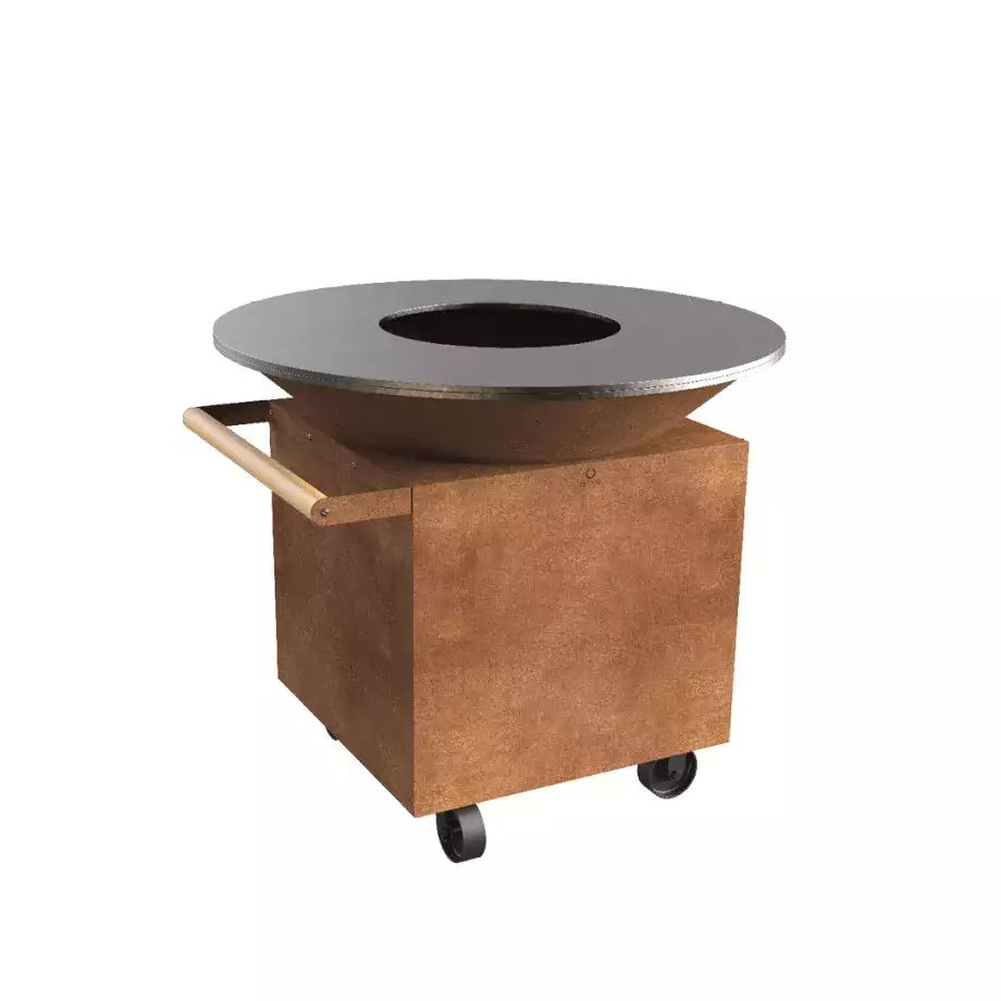 Barbecue de madeira Corten steel style design - OFYR Clássico 120 PRO+