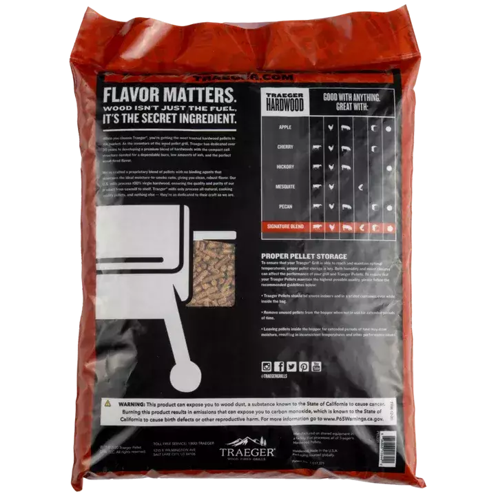 Saco 9 KG Pellets de madeira de Signature Traeger