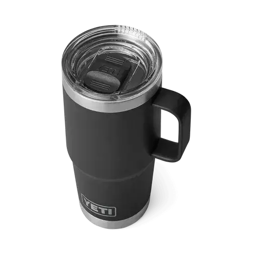 Caneca de viagem de aço inoxidável Yeti Rambler 591 ml Preto