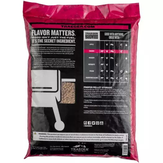 Saco 9 KG Pellets de madeira de Cherry Traeger