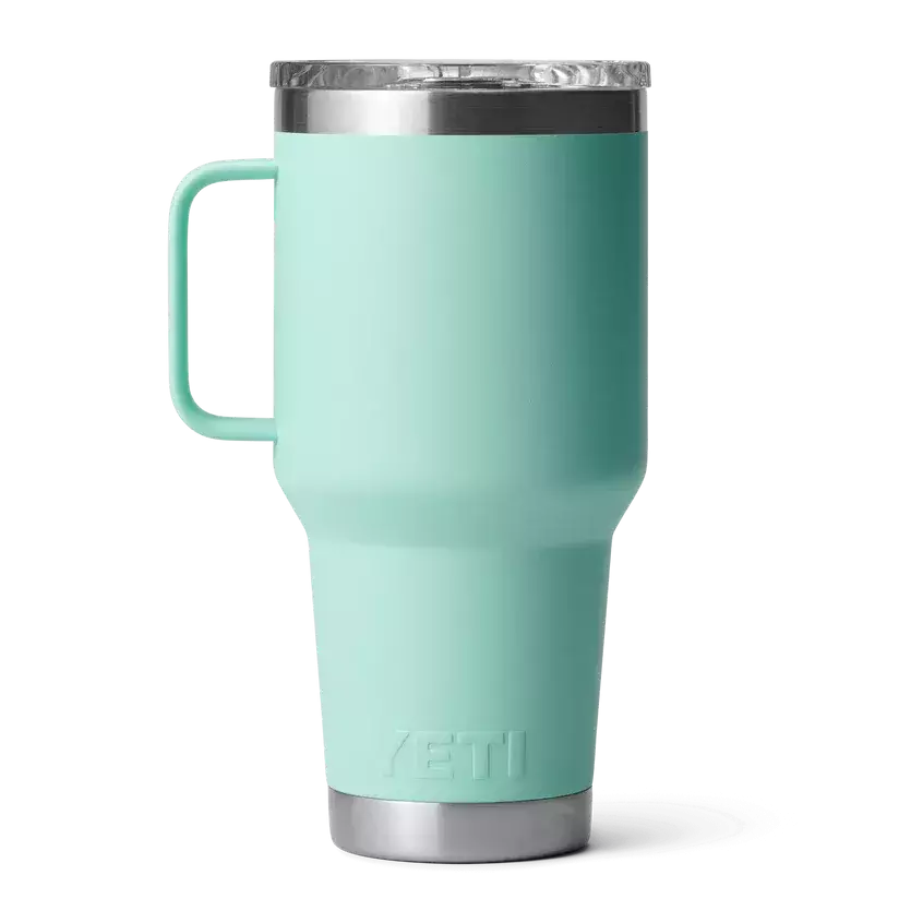 Caneca de viagem de aço inoxidável Yeti Rambler 887 ml espuma do mar verde