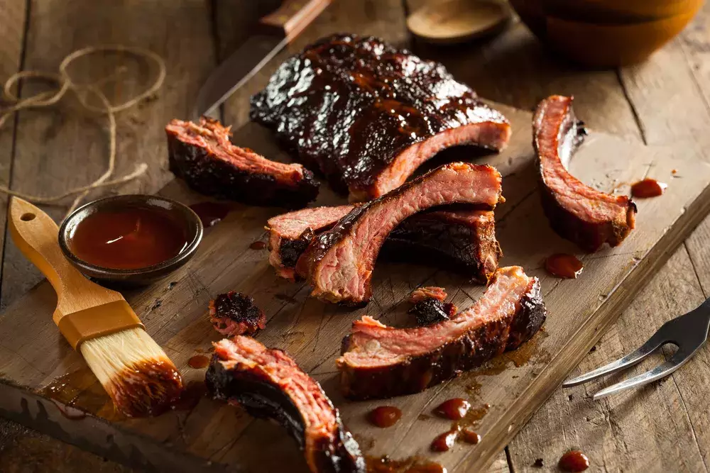 Costillar de cerdo Duroc gallego alimentado con castañas