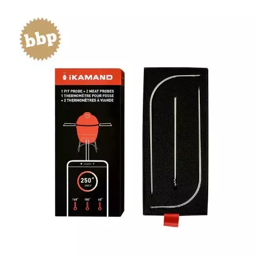 IKamand embalagem de 1 sonda de fosso e 2 sondas de carne para barbecues Kamado Joe